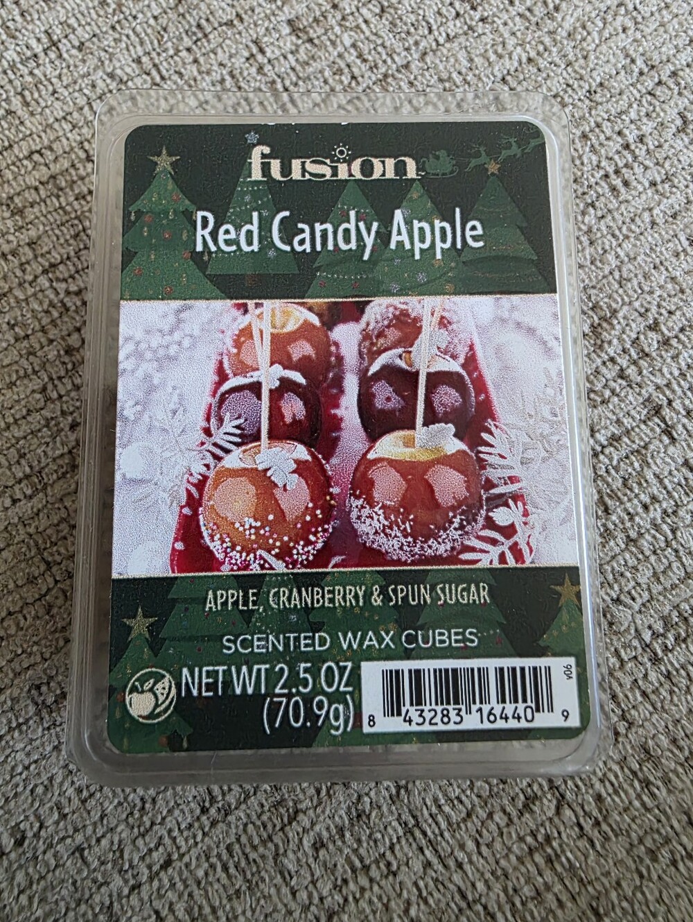 NEW Fusion Red Candy Apple Scented Wax Cubes